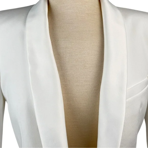 Zara White One Button Blazer Jacket - Made in Spain - Picture 6 of 9